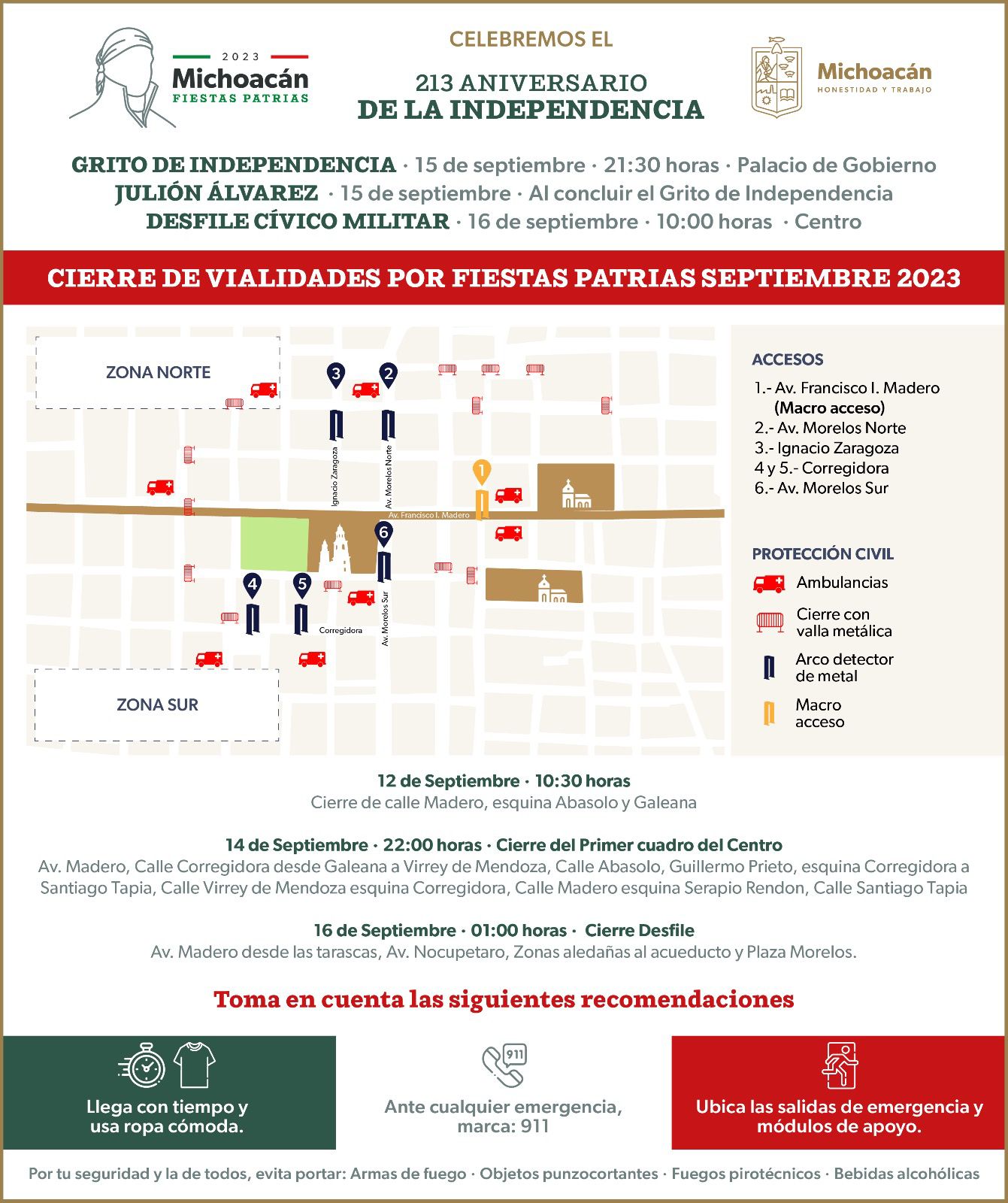 GEM Por fiestas patrias, este martes inician cortes viales en Centro